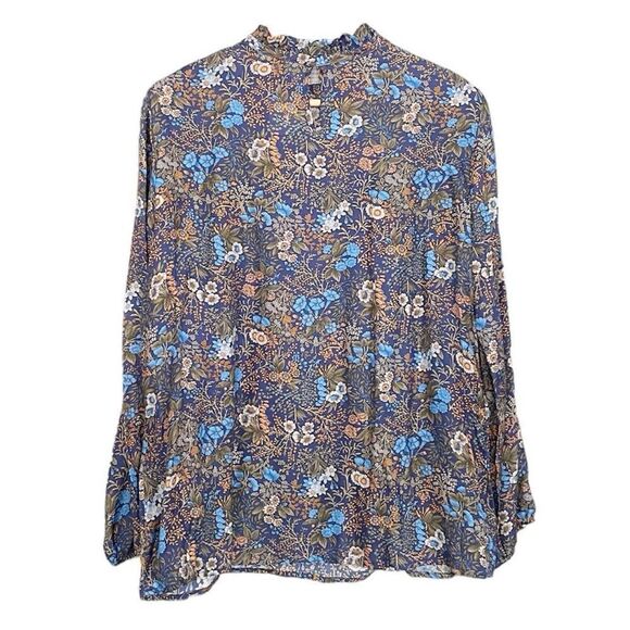 J. McLaughlin NWT Viola Silk Blouse Floral Size XL - Picture 9 of 9